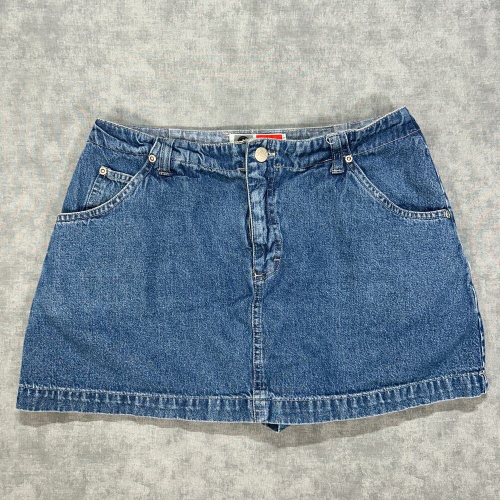 Vintage 90s Arizona Jean Co. Denim Micro Mini Skirt Cotton Womens Size 9 Y2K